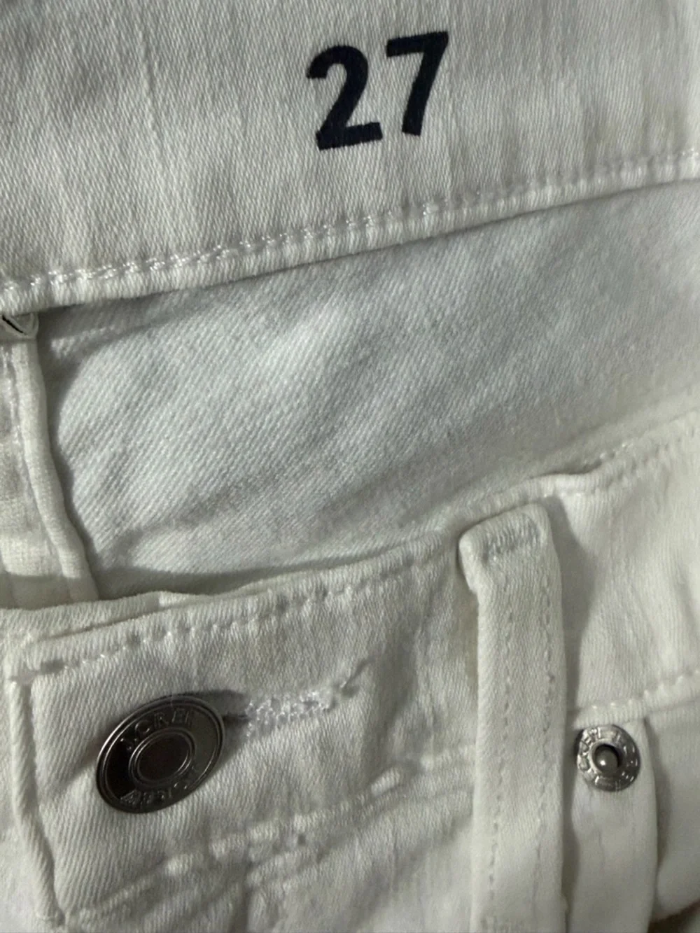 J. Crew White midrise Jean Shorts for Women waist 27